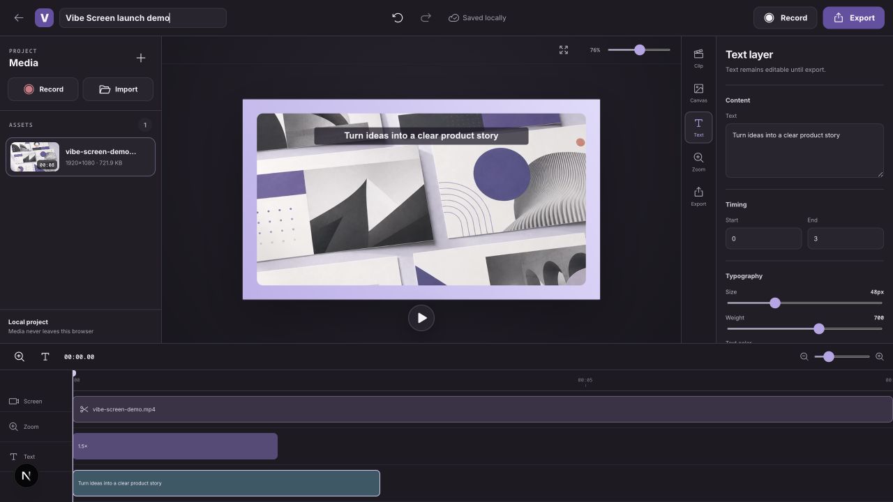 Vibe Screen